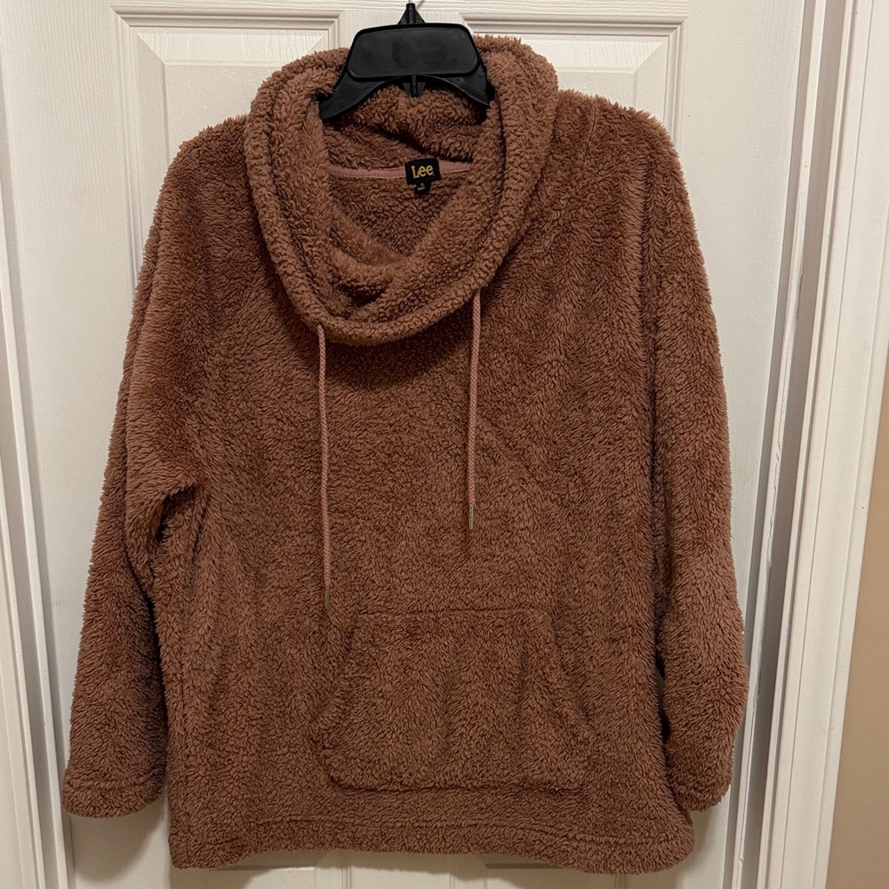 Lee Women's Cozy Mauve Cowl Neck Sweater